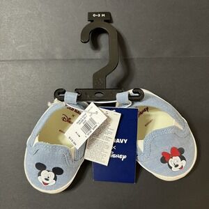 Old Navy X Disney Mickey Minnie Baby Shoes Size 0-3 Months With Outfit
